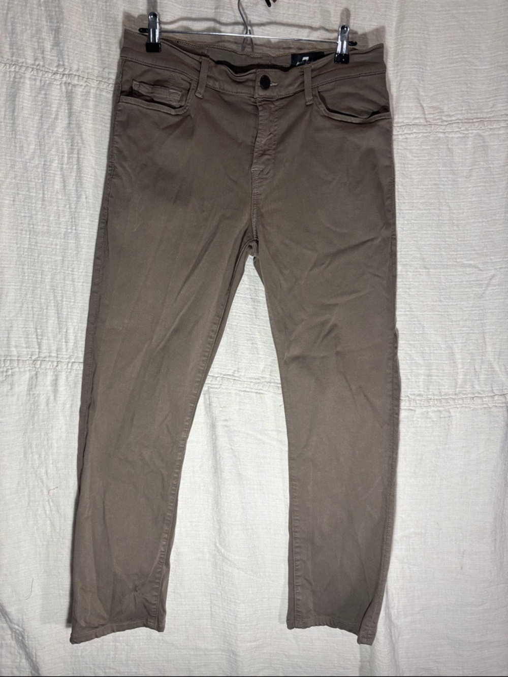 7 For All Mankind Men's Chinos in Olive Brown